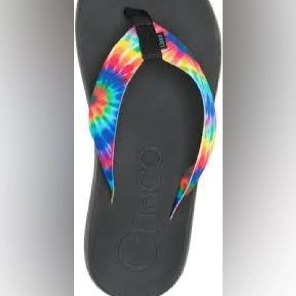 NEW!! Men’s Chaco Fillos Flip Flops Dark Tie Dye Size 12